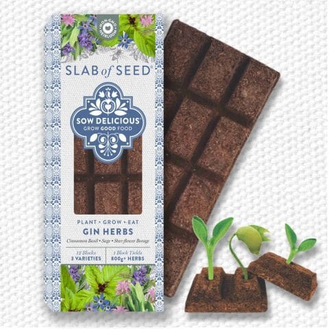 Sow Delicious Gin Herbs Slab of Seed