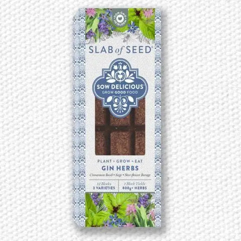 Sow Delicious Gin Herbs Slab of Seed