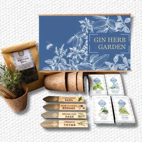Sow Delicious Plants Start A Garden Gin Herb Gift Box