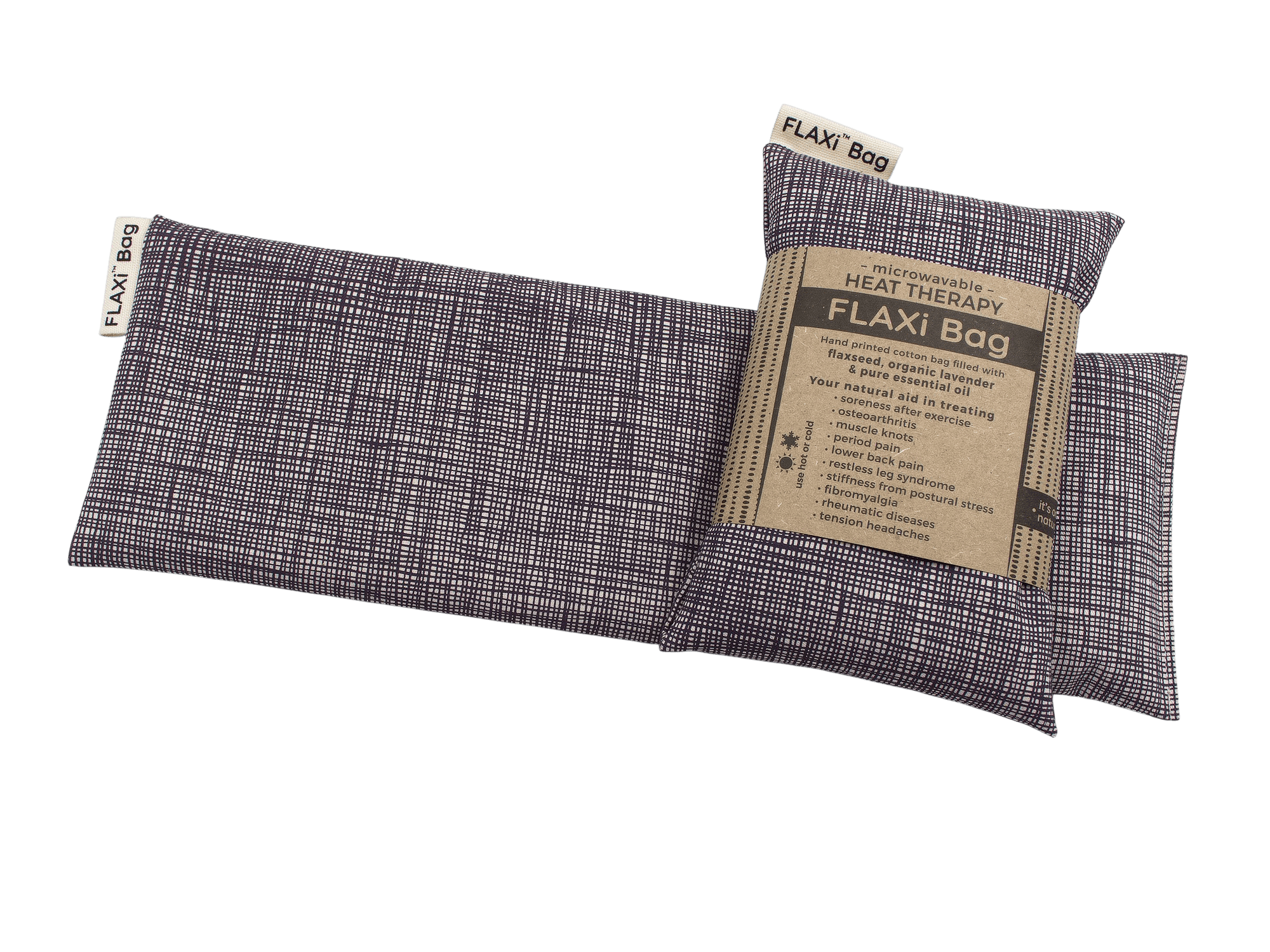 SoyLites Heat Packs Flaxi Lavender Heat Bags Nova Aubergine