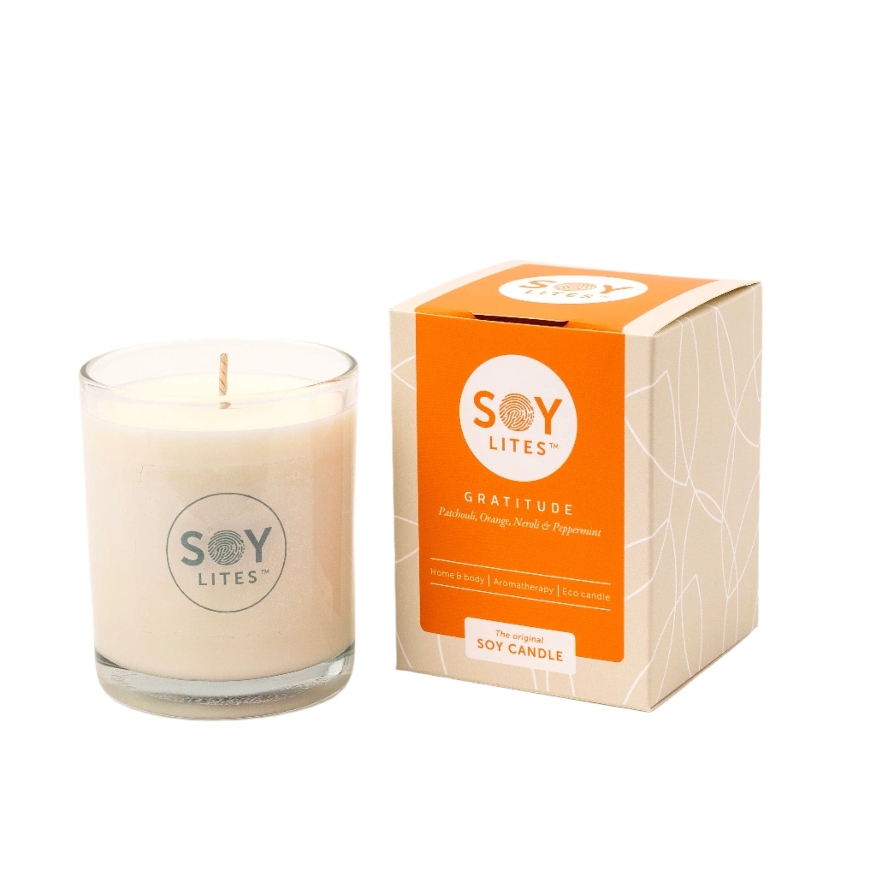 SoyLites Soy Aromatherapy Tumbler 220 ml Gratitude Tumbler with Patchouli, Orange, Neroli, Peppermint