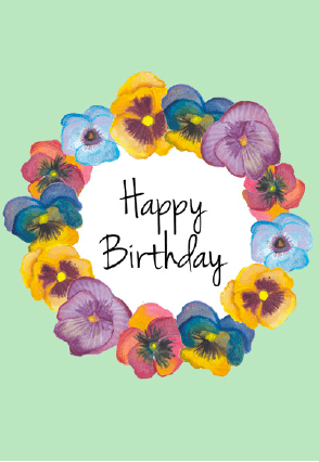 SoyLites Happy Birthday Pansy Circle