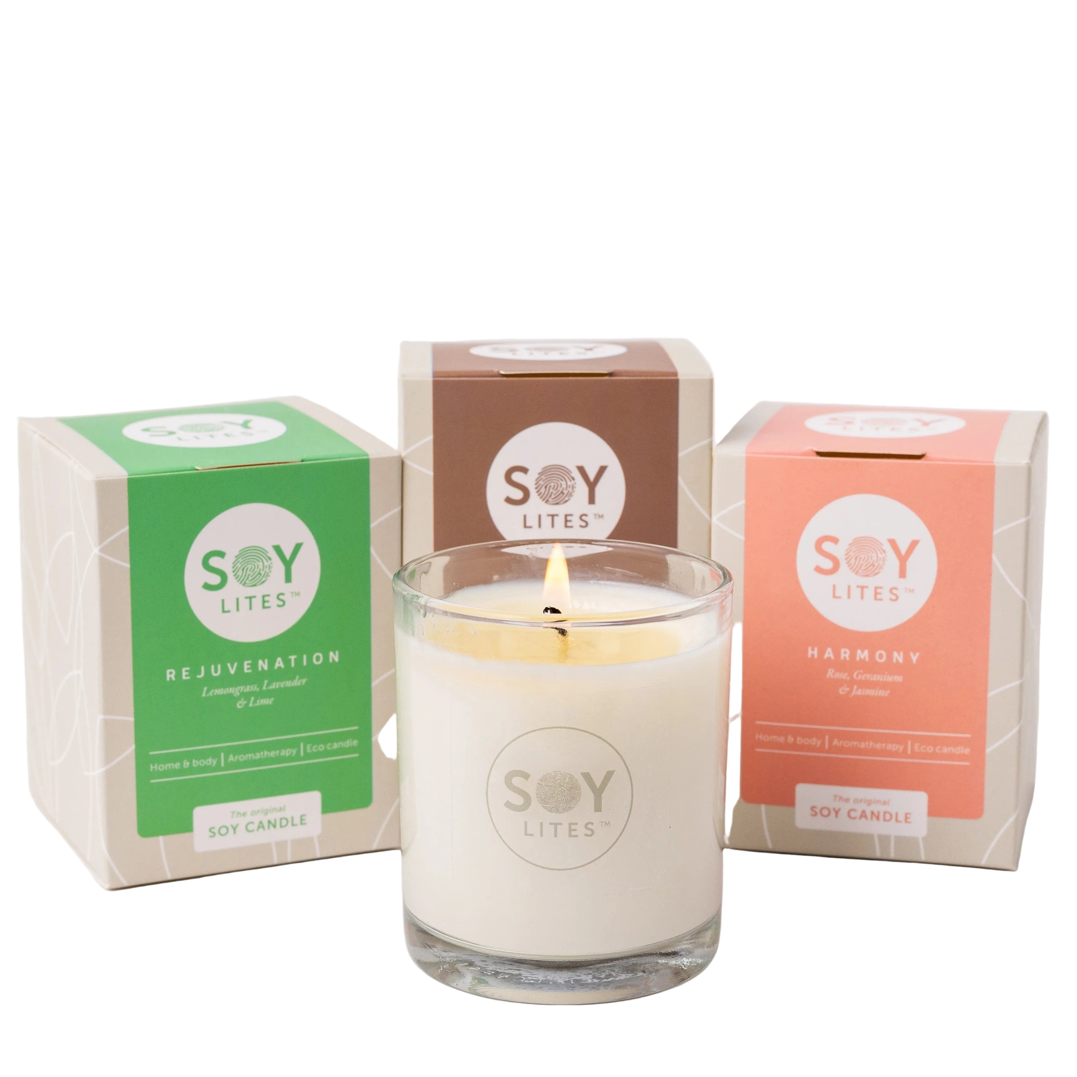 SoyLites Soy Aromatherapy Tumbler 220 ml Ignited Wellness Pack with Harmony, Decadence and Rejuvenation
