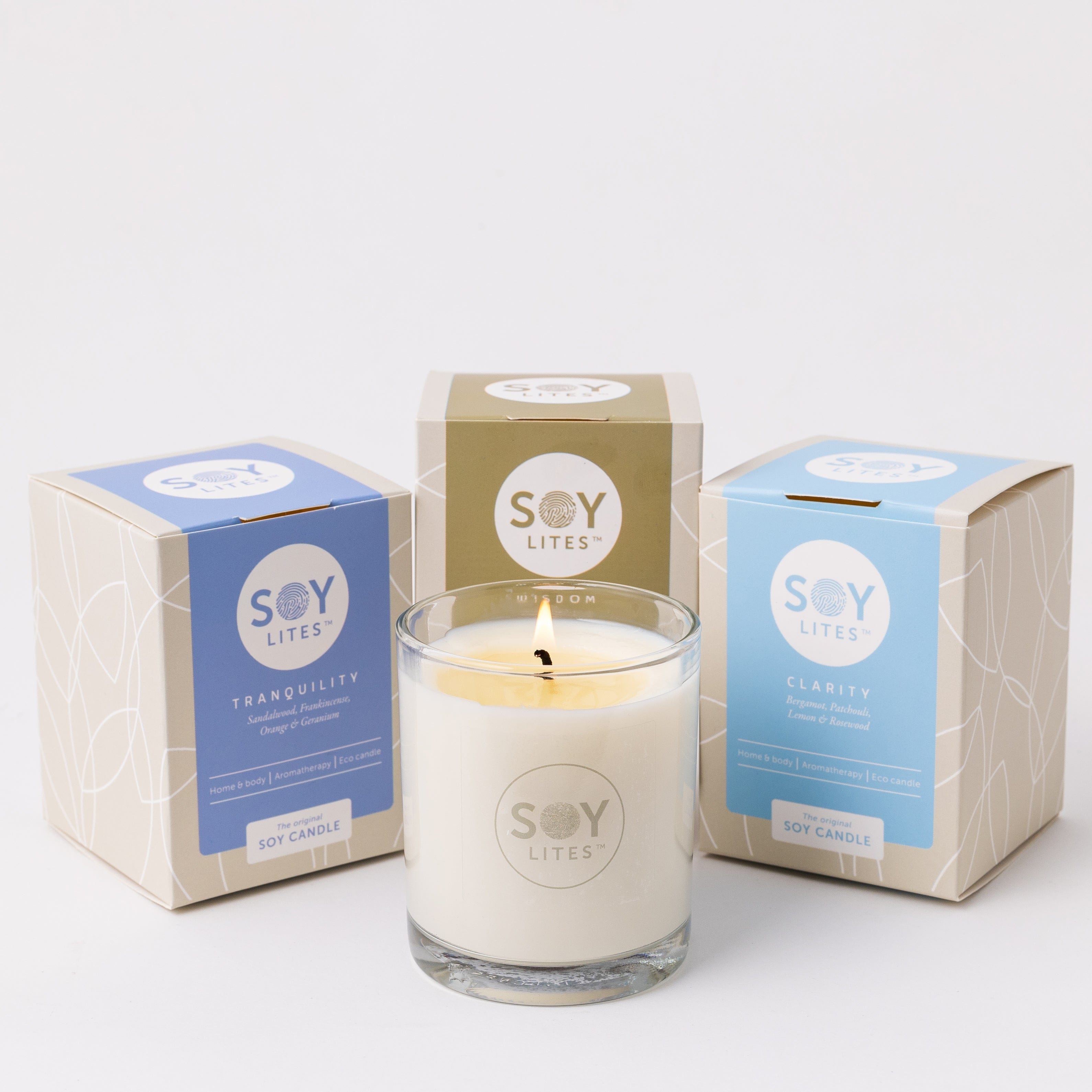 SoyLites Soy Aromatherapy Tumbler 220 ml Ignited Wellness Pack with Tranquility, Wisdom, Clarity