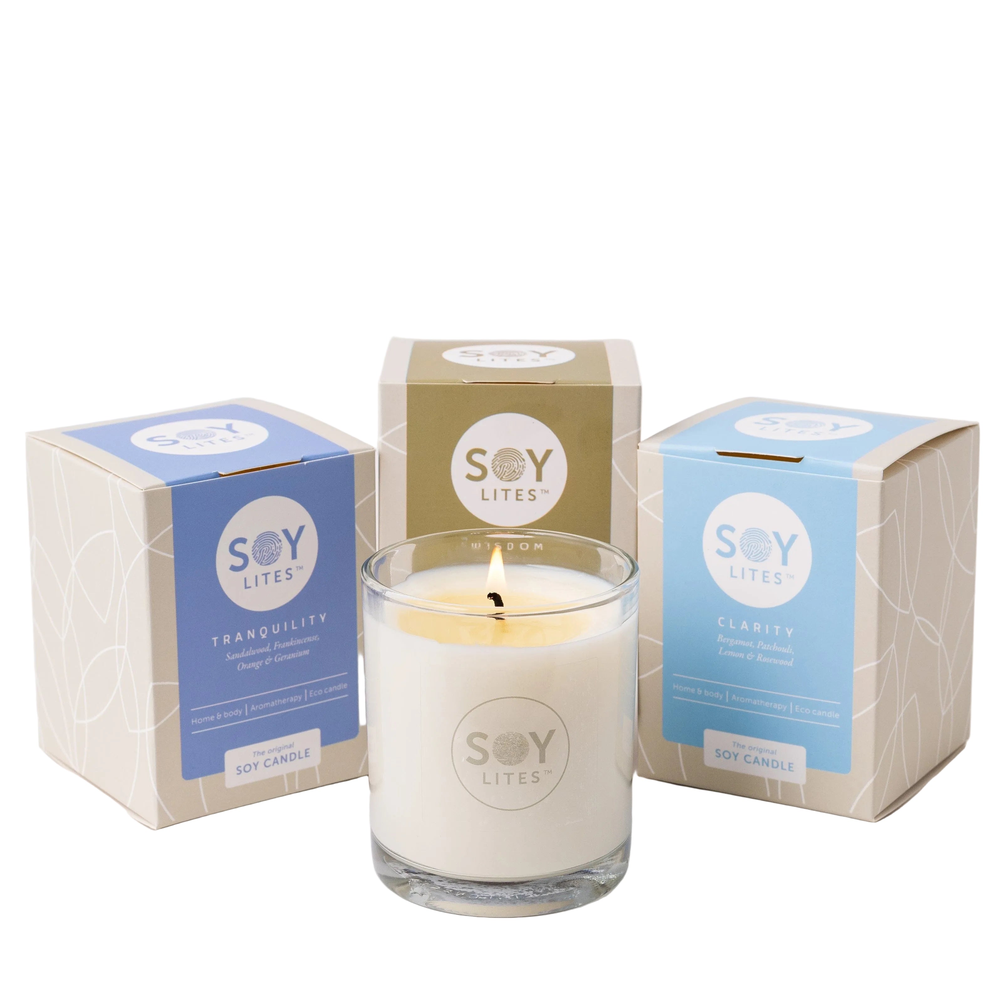 SoyLites Soy Aromatherapy Tumbler 220 ml Ignited Wellness Pack with Tranquility, Wisdom, Clarity