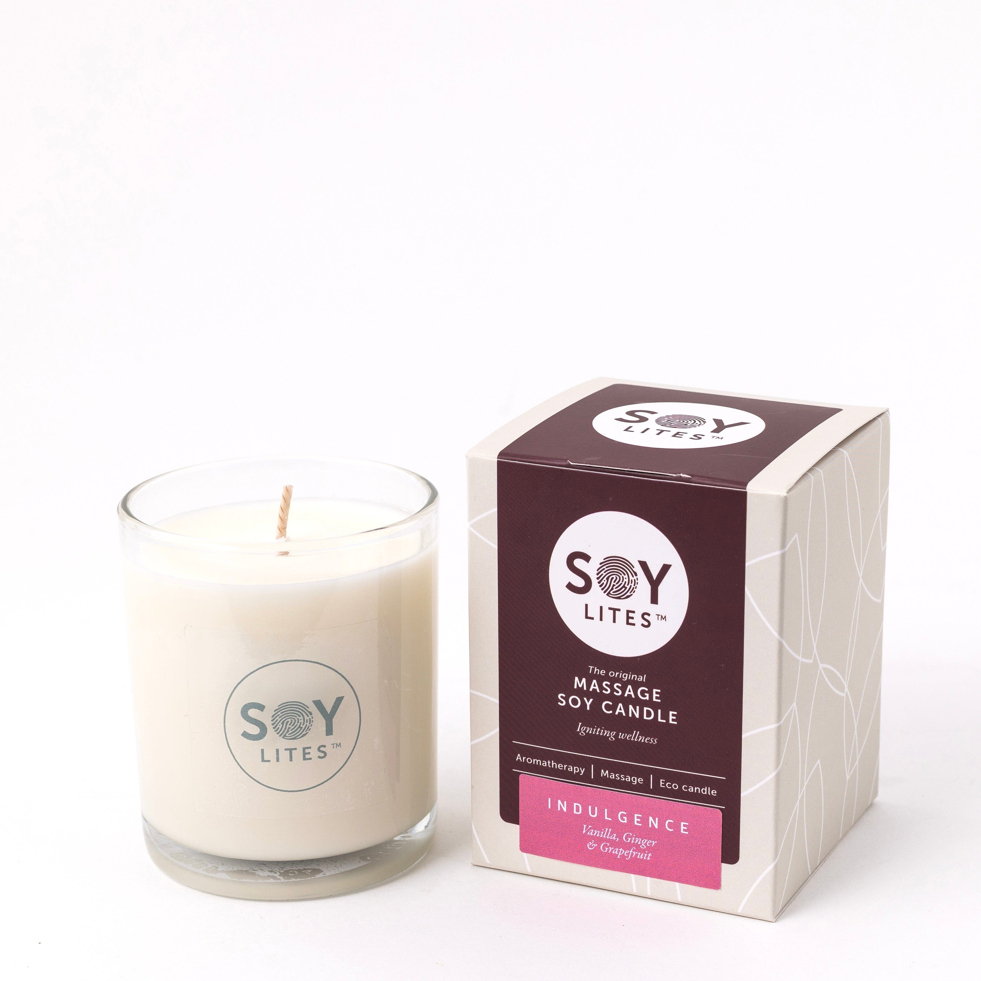 SoyLites Soy Massage Votive 70ml 70ml Indulgence Massage Votive with Vanilla, Grapefruit & Ginger