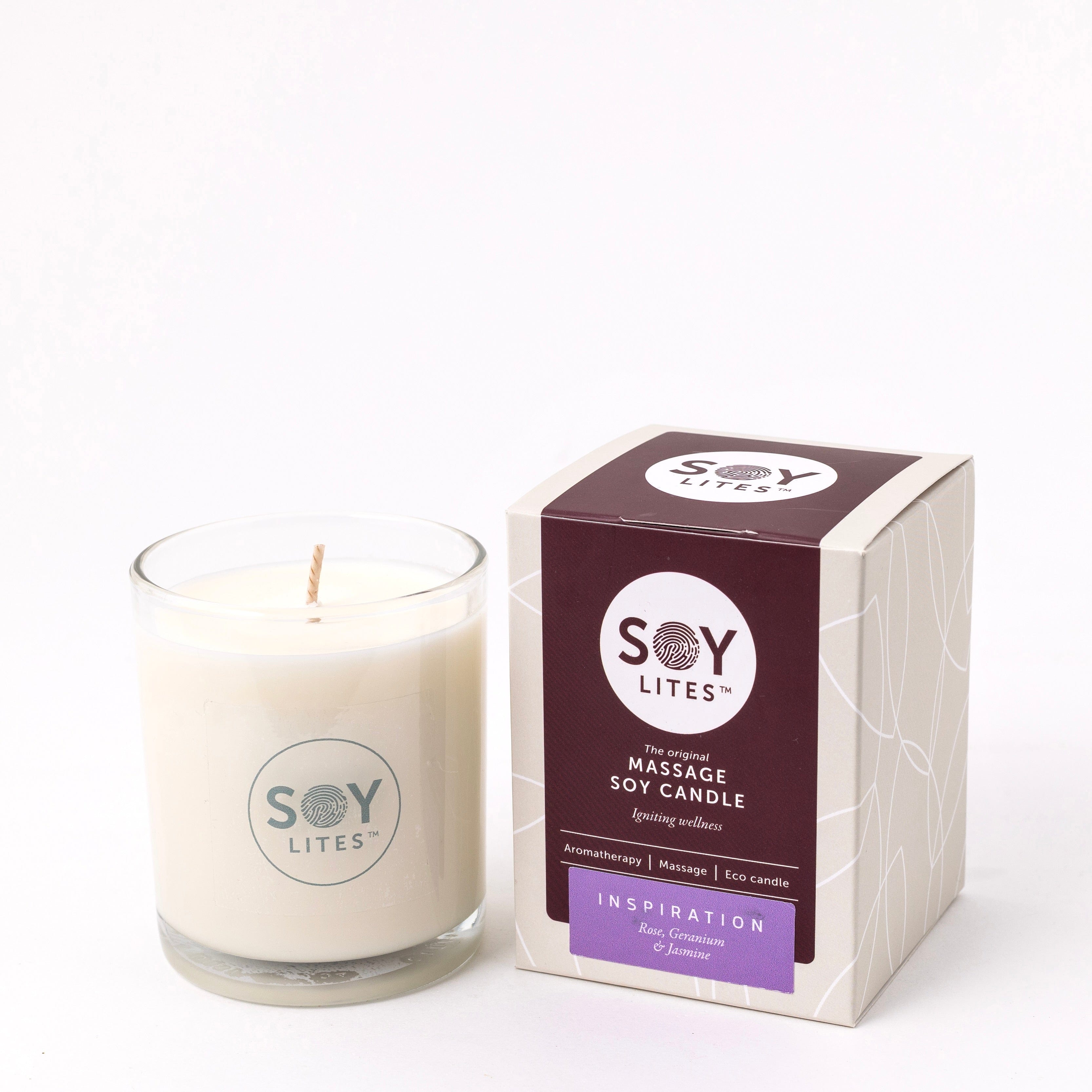 SoyLites Soy Massage Votive 70ml 70ml Inspiration Massage Votive with Rose, Geranium and Jasmine