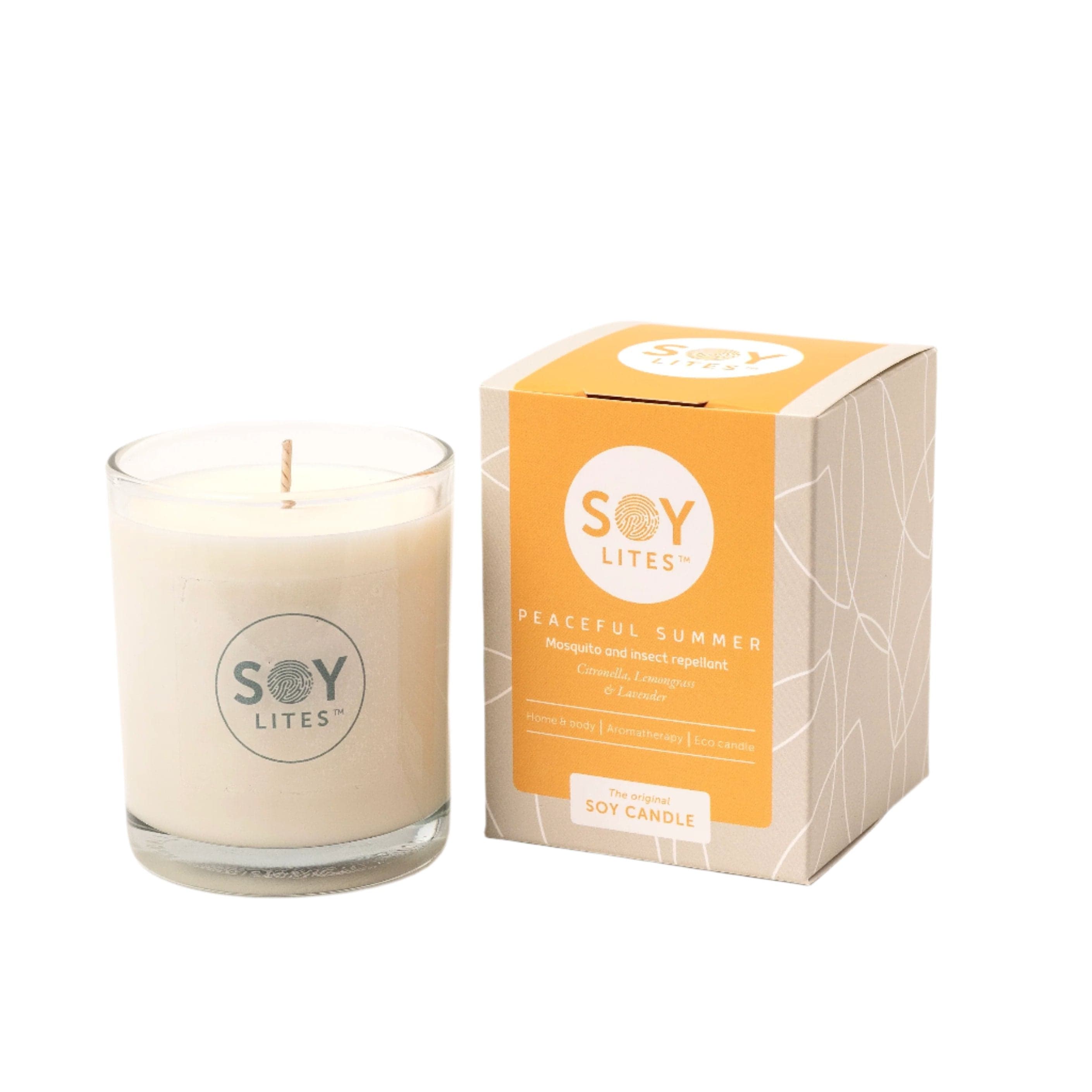 SoyLites Soy Aromatherapy Tumbler 220 ml Peaceful Summer Tumbler with Citronella, Lemongrass & Lavender