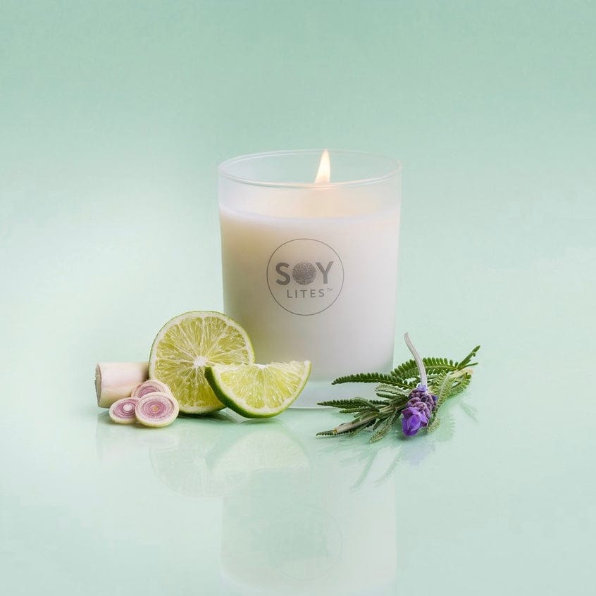 SoyLites Soy Aromatherapy Tumbler 220 ml Rejuvenation Tumbler with Lemongrass, Lavender & Lime