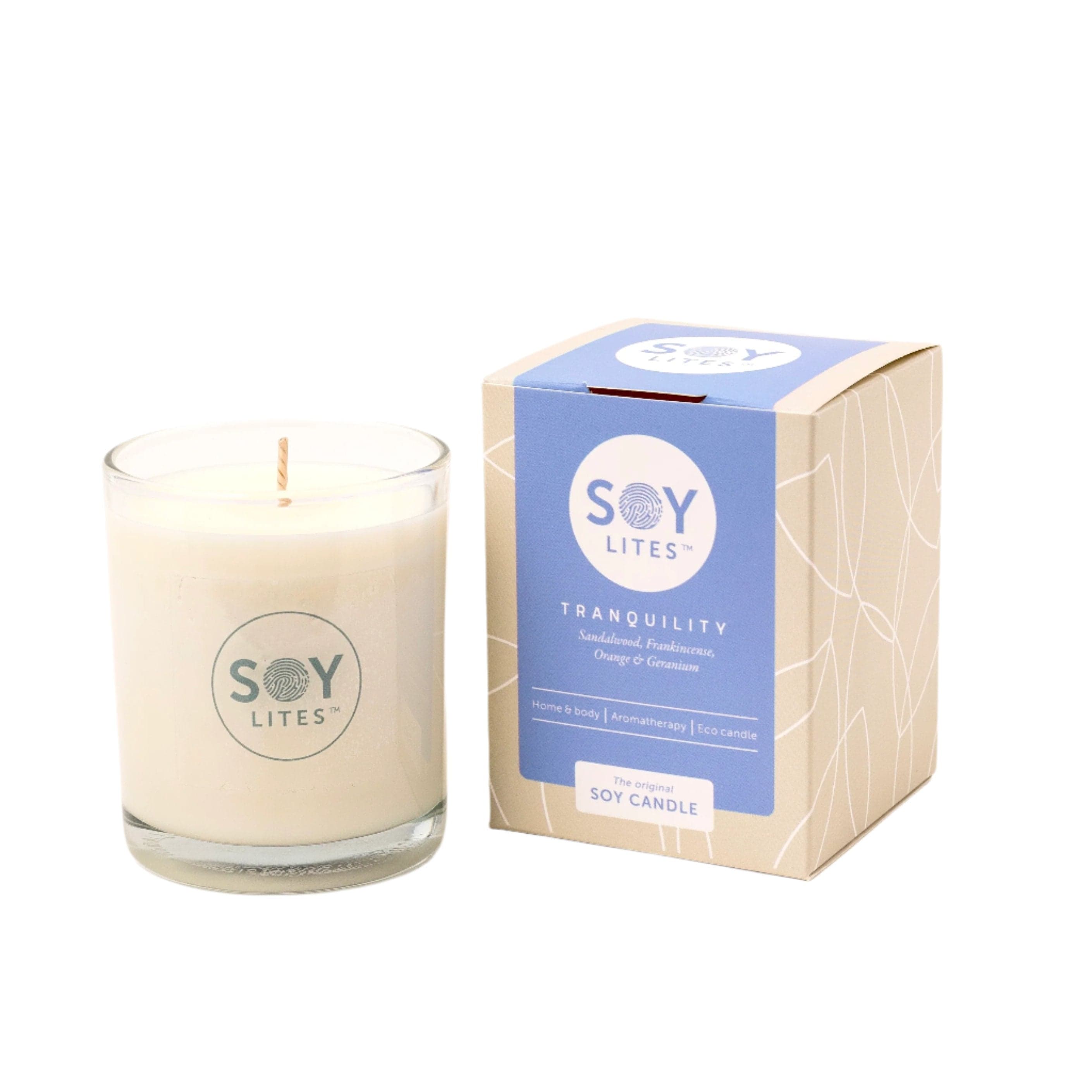 SoyLites Soy Aromatherapy Tumbler 220 ml 220ml Tranquility Tumbler with Frankincense, Sandalwood, Geranium & Orange