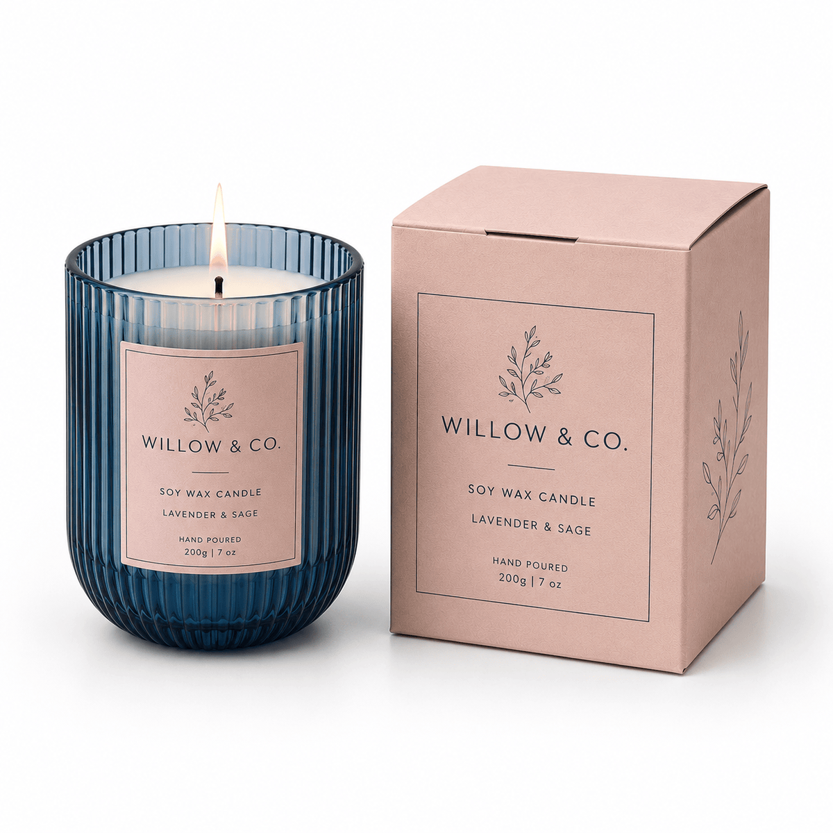 SoyLites Soy Candle Cobalt Blue Custom Soy Candle — 240 ml