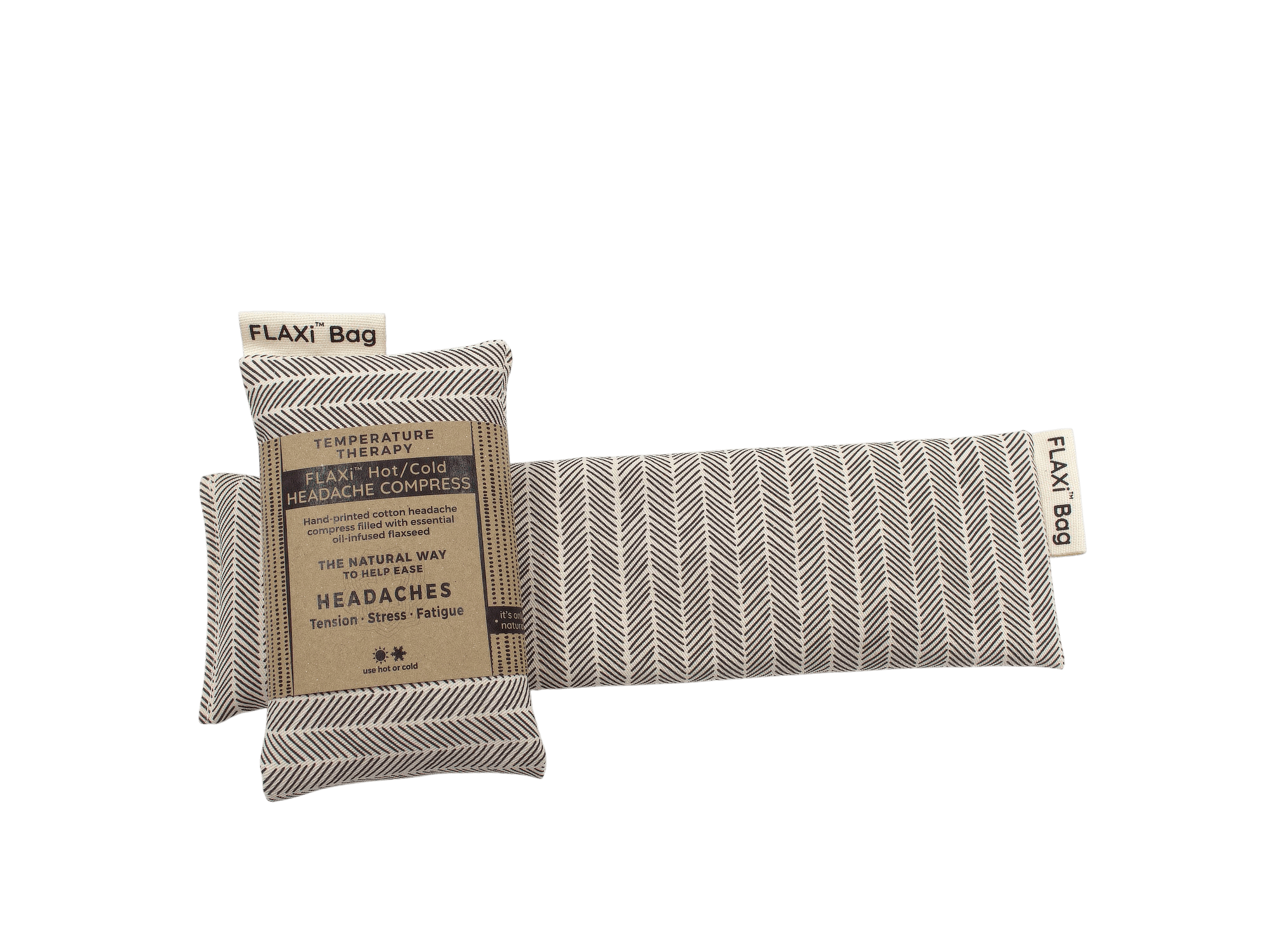 SoyLites Heat Packs Flaxi Hot | Cold Headache Compress Charcoal