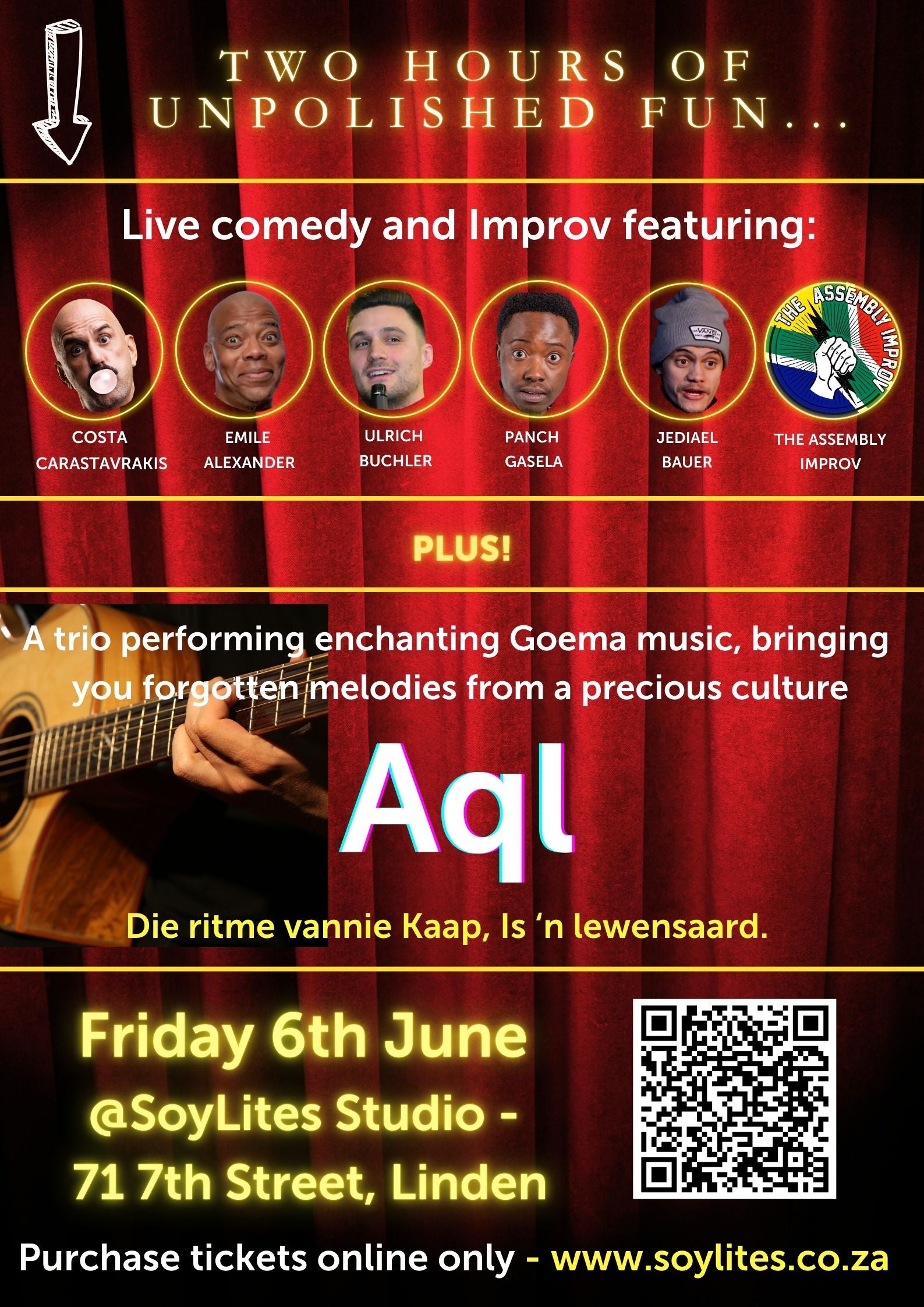 SoyLites event Grin & Tonic - Comedy, Improv and Music Evening