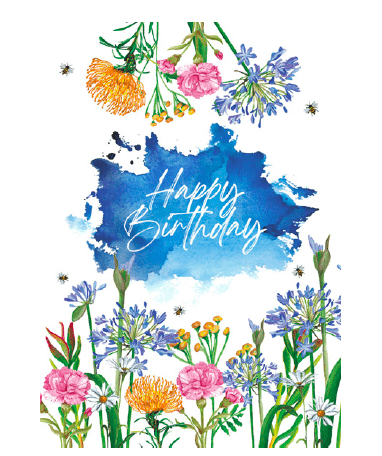 SoyLites Happy Birthday Botanical Collage