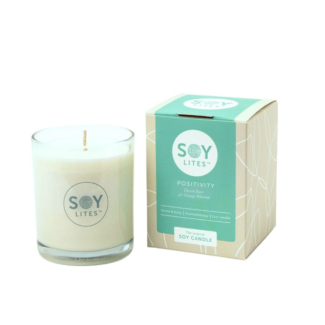 SoyLites Soy Aromatherapy Votive 70ml Positivity Votive with Desert Rose and Orange Blossom
