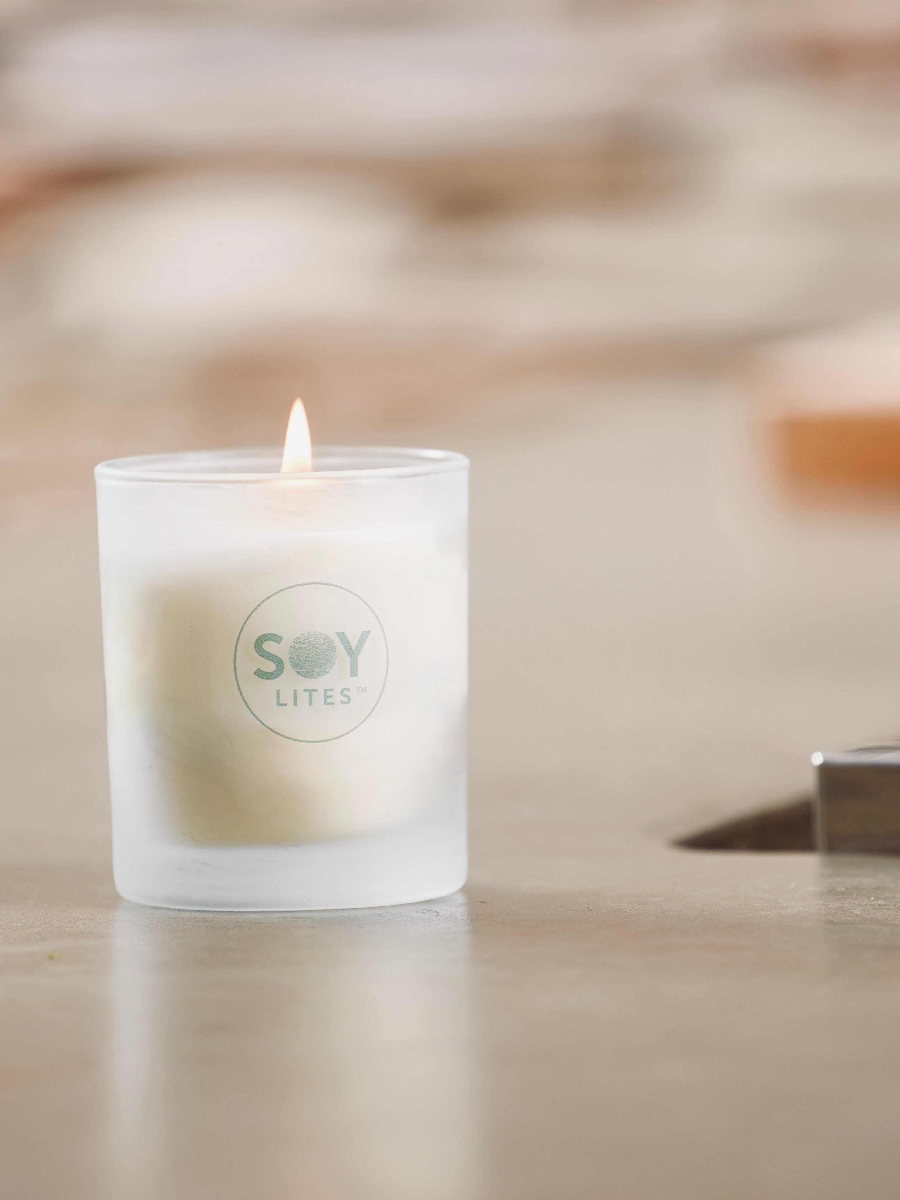 220ml Soy Candle Burning 