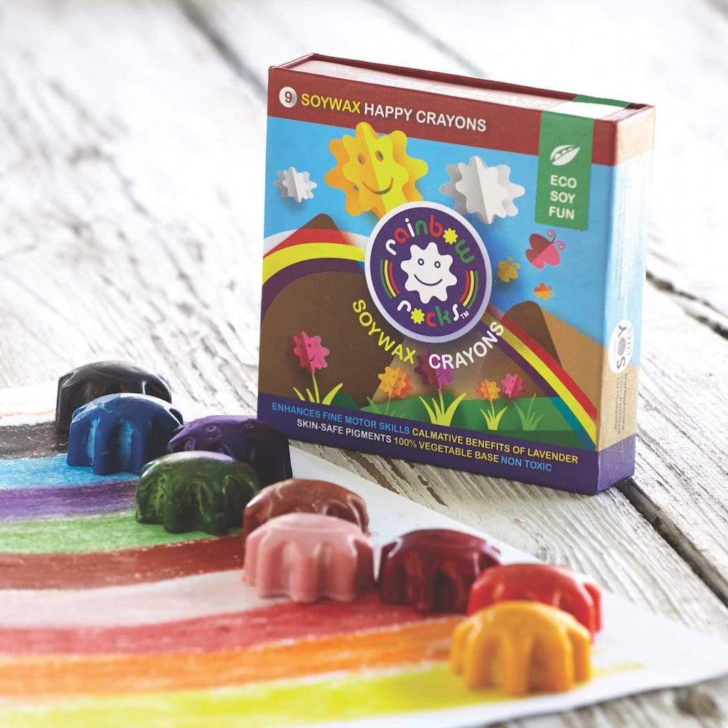 Rainbow Rocks Soy Crayons For Small Kids