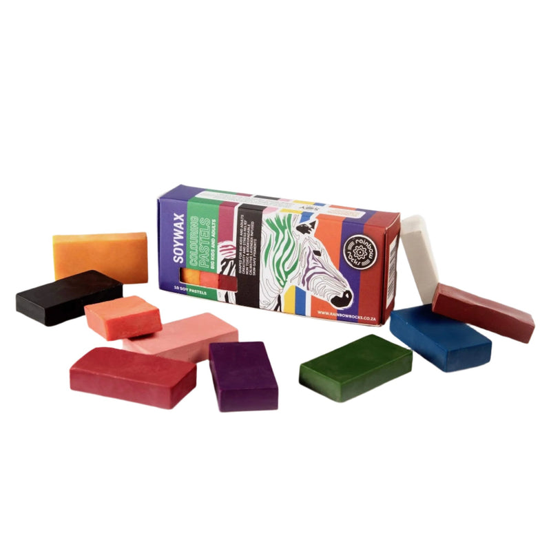 Rainbow Rocks Soy Pastels For Big Kids and Adults