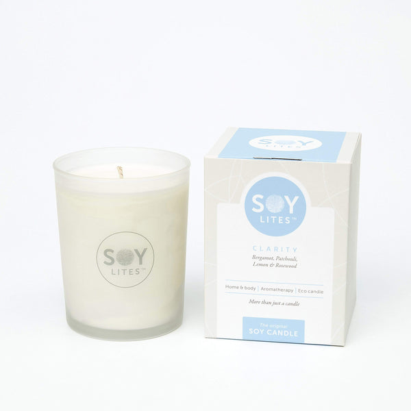 SoyLites Soy Aromatherapy Tumbler 220 ml Clarity Tumbler Candle 220ml with Bergamot, Patchouli, Frangipani & Lemon