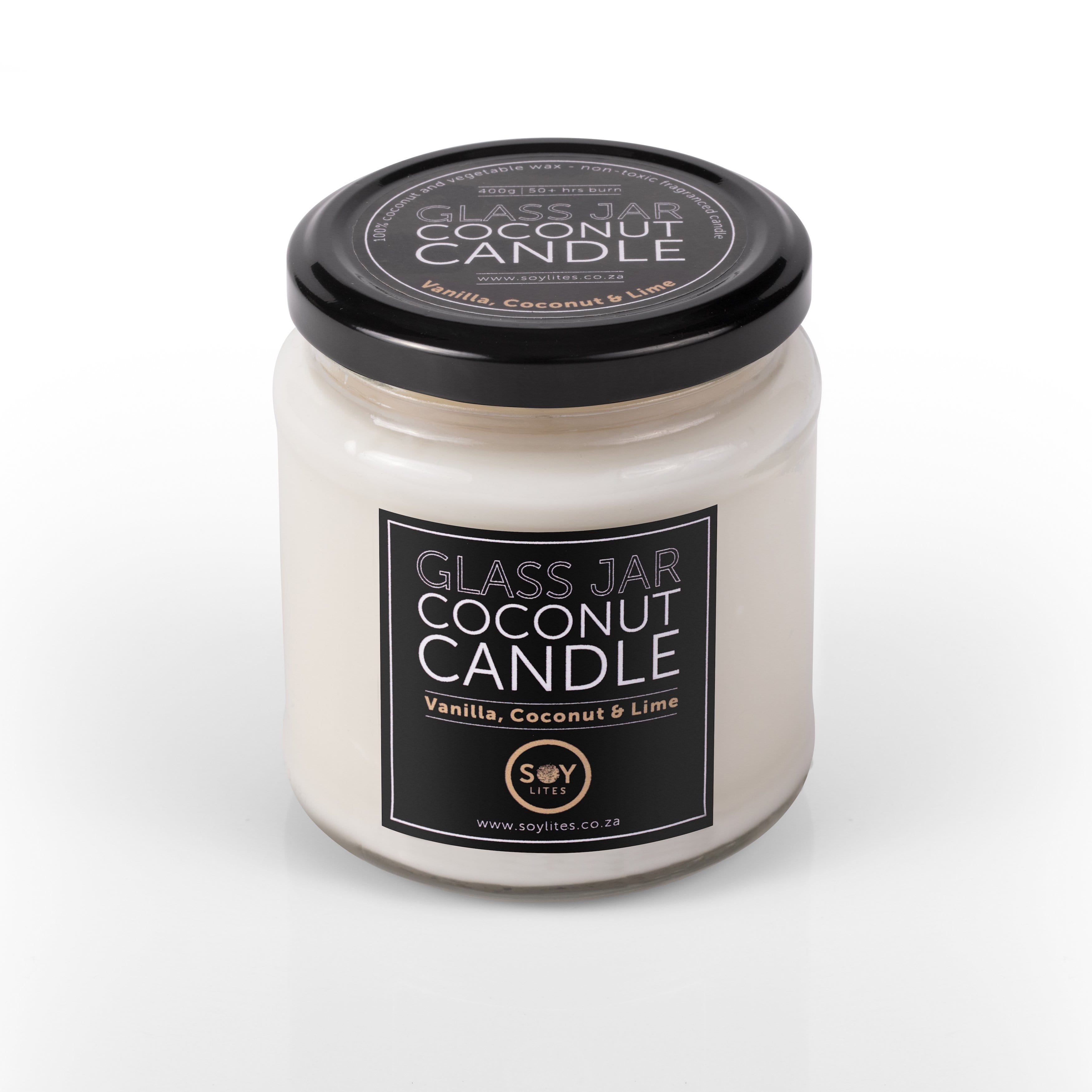 Coconut Candle with Coconut, Vanilla & Lime 200ml