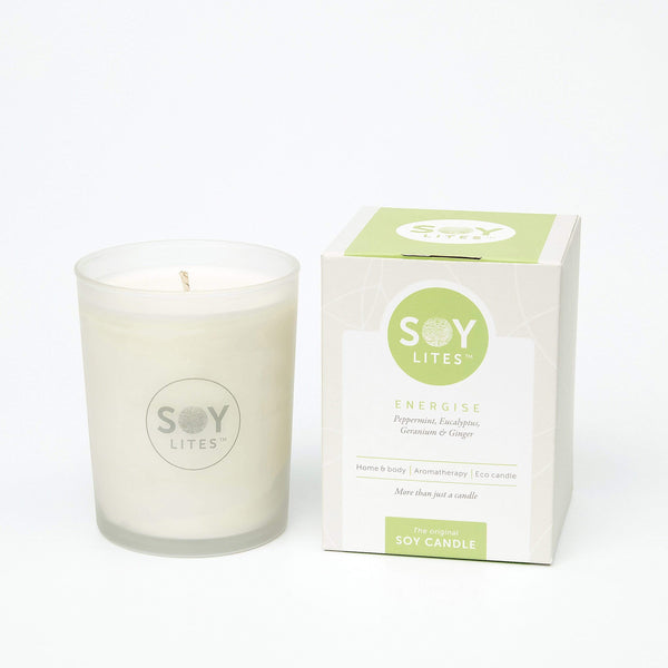 Energise Tumbler Candle with Spearmint, Peppermint, Eucalyptus, Geranium & Ginger