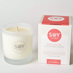 SoyLites Soy Aromatherapy Tumbler 220 ml Revitalise Tumbler 220ml Candle with Geranium, Black Pepper & Peppermint