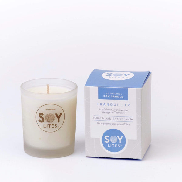 Tranquility Votive with Frankincense, Sandalwood, Geranium & Orange
